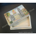 Square Ceramic Hand Painted Jewelry Box Souvenir Gift